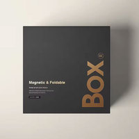 Boîte cadeau rigide pliable en carton recyclé avec fermeture magnétique, logo personnalisé, emballage en carton gris pour cadeaux, vente en gros