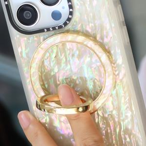 Soporte Magnético Personalizado para Teléfono con Rotación de 360 Grados, Anillo de Agarre Plegable de Metal con Perla para Teléfono Móvil - Product Image 2