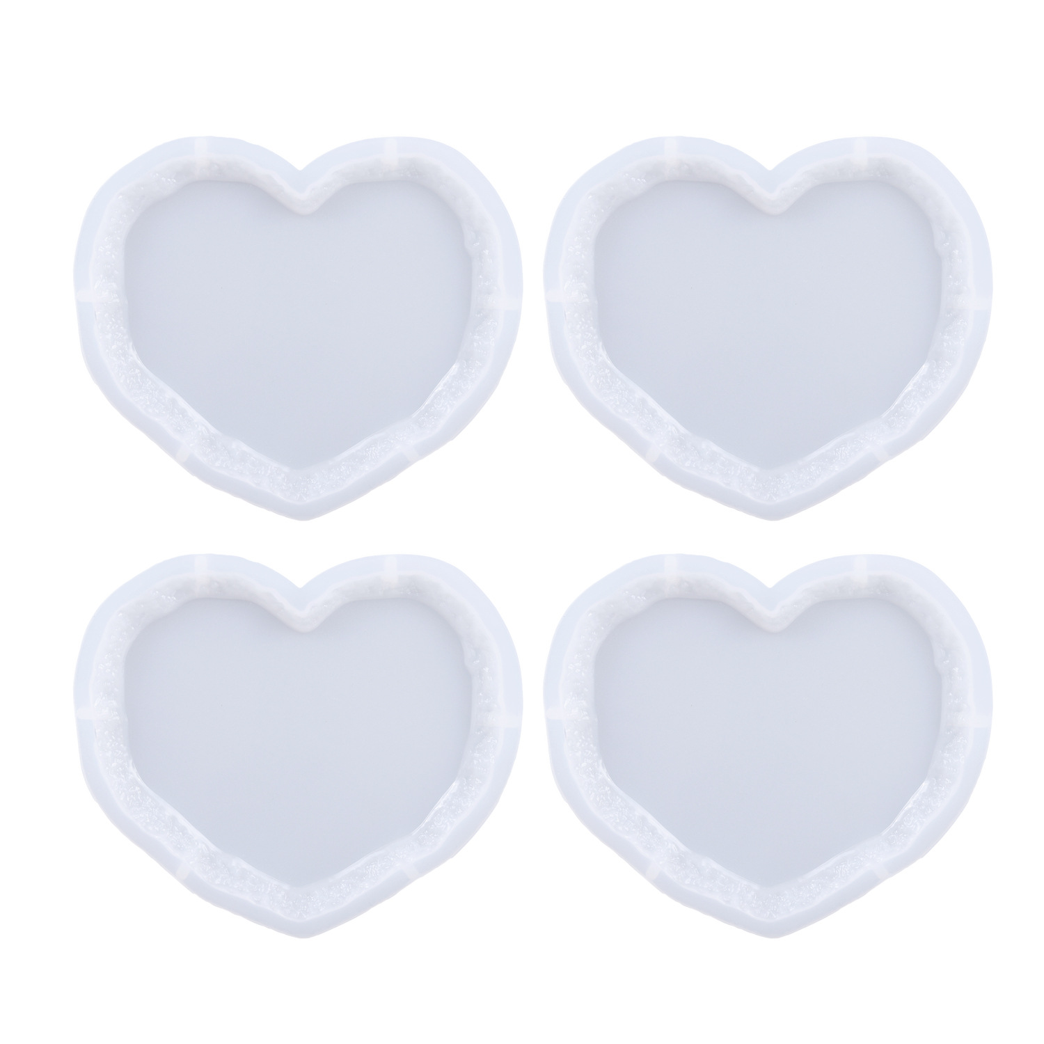 Blanco, juego de 4 piezas, diseño "Love".