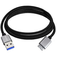Câble USB 3.0 Type C vers Micro B, gaine en PVC, blindage tressé, 5 Gbps, charge haute vitesse, câble de données pour téléphone portable, appareil photo, ordinateur