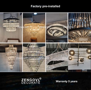 Candelabro de araña de cristal, luz de decoración moderna Simple, antigua, <span class=keywords><strong>Waterford</strong></span>, escalera - Product Image 3