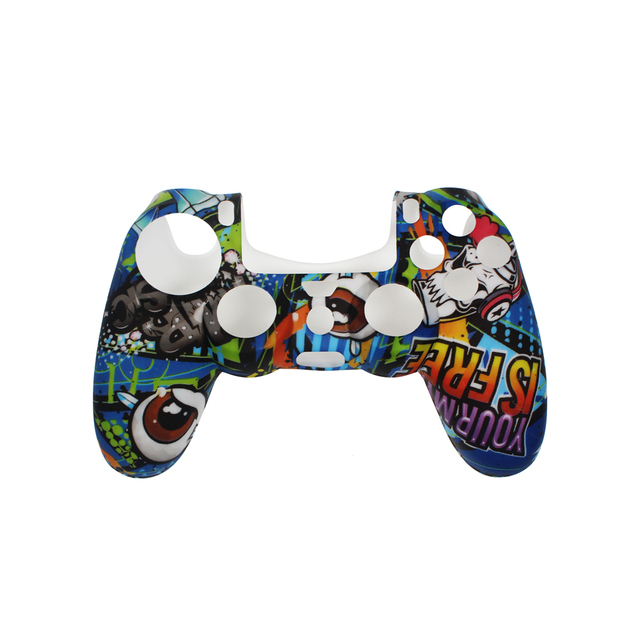 Soft Touch Customized Silicone Case Full Cover Durable Rubber Case for PS4 Game Controller Shell for Play Station 4
