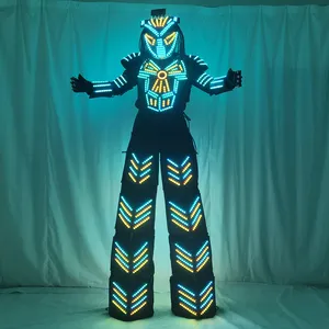 Kryoman's LED Stilts Walker Robot Suit LED Light Robot Clothing Event Performance Wear Costume Disfraz De Robot LED