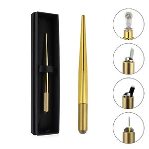 Pluma Manual Dorada para Microblading, Delineador de Cejas y Labios, Herramienta Manual para Maquillaje Permanente - Product Image 2