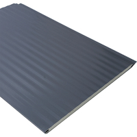 Panneau de toiture métallique industriel en acier pour hôtels avec isolation PUR, bardage en aluminium zingué, mur extérieur écologique