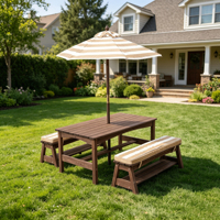 Ensemble table et chaises d'extérieur pour enfants, jardin, terrasse, cour, mobilier de jeu pour enfants, bureau et siège pour tout-petits