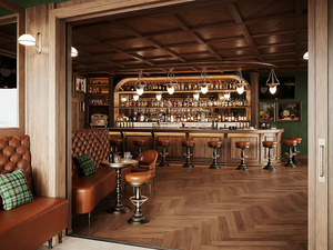 مخصص من المصنع حديث فاخر بار عرض خزانة تصميم منضدة ، طاولة خشبية لمتاجر التجزئة - Product Image 5