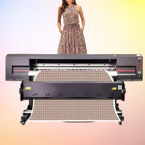 2023 New Digital Fabric Printing Machine For Textile Sublimation Printer 1.9M Sublimation Printer With 4 Heads For Fabric Textil