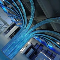 Écran LED d'affichage vidéo mural flexible circulaire incurvé en forme de cylindre rond intérieur/extérieur P3/P4/P5/P6/P8