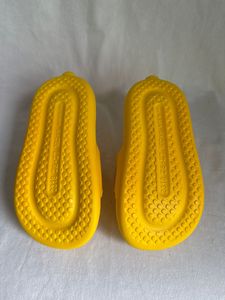 Yellow Animal Print Slippers 24-35 Anti Slip Summer PVC Closed Toe Women's Shoes - Product Image 5
