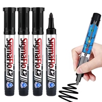 Marqueur d'art à bout rond imperméable non effaçable de haute qualité marqueur permanent à base d'huile de stylo de peinture noire pour n'importe quelle Surface