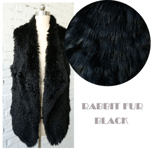 Gilet <span class=keywords><strong>d</strong></span>'hiver en fourrure de lapin pour femme, court et chaud - Product Image 5