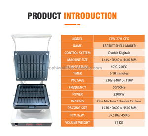 Máquina para Hacer Tartaletas de Huevo y Queso con 27 Cavidades Rectangulares / Máquina Formadora de Tartaletas de Huevo - Product Image 2