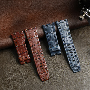 Correa de Reloj de Cuero Genuino de Primera Capa para AP <span class=keywords><strong>Audemars</strong></span> 15400 15703 26320 Serie Offshore para Hombre, 27mm, Negra y Marrón - Product Image 6