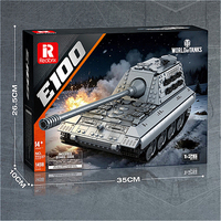 Reobrix 77037 2026 Nuevo MOC City E100 Tanks, Juguete Educativo de Construcción DIY para Niños, Regalo, 1498 Piezas, Juego de Bloques de Construcción