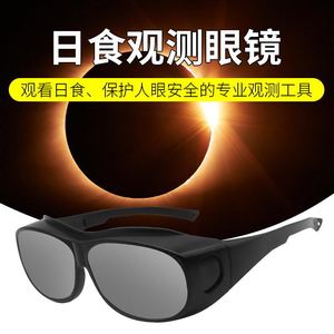 Gafas para Eclipse, Montura Completa Negra, 10 Niveles de Transmitancia de Luz, Protección UV, Observación del Eclipse Solar, Verano 2024 - Product Image 3