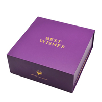 Carton de luxe avec logo personnalisé emballage pliable en papier rigide boîtes d'emballage cadeau à fermeture magnétique