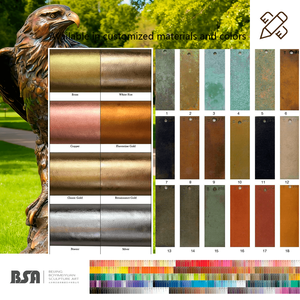 Statua animale dell'aquila in bronzo a grandezza naturale, per la decorazione del giardino e della Villa - Product Image 3