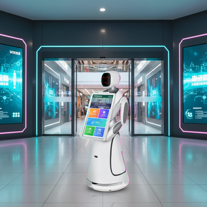 Robot de Servicio de Recepción Humanoide ALPHA Amy Plus con Pantalla Grande de 21.5 Pulgadas, Navegación Láser Autónoma e Interacción con el Cliente - Product Image 1