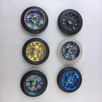 Roues de trottinette freestyle en alliage d'aluminium CNC de 110 mm, roues de patinage de vitesse en PU à rebond élevé, pièces de rechange personnalisées OEM en gros pour usine