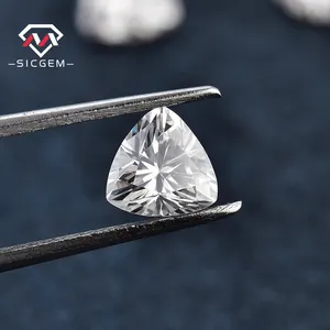 最高品質のモアッサナイトルーズVVSホワイトDEグレードCVDジェムストーントライアングルトリリオンカット合成ダイヤモンド
