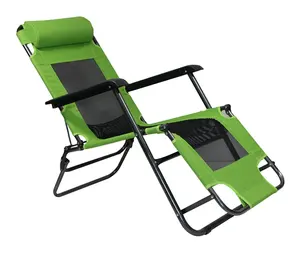 批发定制轻质铝折叠阳光海滩日光浴躺椅