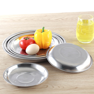 Juego de platos de acero inoxidable de diseño moderno, plato de pescado de fruta gruesa para el hogar, barbacoa, evento, combinación de plato de <span class=keywords><strong>piel</strong></span> fría - Product Image 5