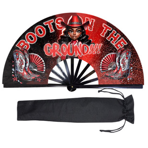 Éventail pliant de danse Kung Fu de style euro-américain, 33 cm, imprimé polyester, pour la danse américaine et espagnole, produit transfrontalier très vendu - Product Image 5