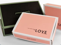 Eco Friendly Paper Box Pink Custom Logo Mailing Packaging Box for Clothing Shoes