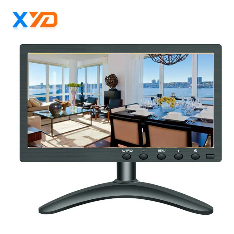 Dikiz kamera için 10 inç TFT renkli LCD monitör HD giriş VGA HD-MI AV monitör araba ses çalar