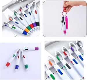 Bulk Promotional 4 Color Shuttle Pen With Carabiner Clip Personalized <b>Creative</b> <b>Gift</b> Pen for Company Anniversary Giveaway - Product Image 5