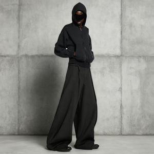 Pantaloni a gamba larga personalizzati QUICKSHOW pantaloni da uomo stilisti Casual elasticizzati pantaloni eleganti pantaloni larghi impilati per gli uomini - Product Image 1