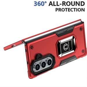 Étui de protection robuste pour Samsung Galaxy <span class=keywords><strong>Z</strong></span> <span class=keywords><strong>Fold</strong></span> 8 Ultra 7 6 5, <span class=keywords><strong>coque</strong></span> antichoc avec anneau métallique et support magnétique - Product Image 5