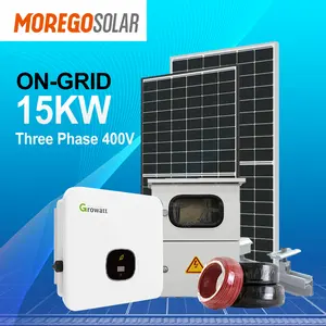 太陽光発電システムMoregosolarグリッド層15KW 10KWソーラーシステムフラットルーフ取り付けシステム中国高品質