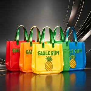Custom Logo Clear PVC Laser Holographic Bag Hologram Handle Bag Waterproof Pvc Iridescent Shopping Bag - Product Image 3