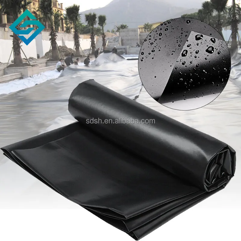 HDPE geomembrane liner บ่อสําหรับการทําเหมืองแร่อ่างเก็บน้ําเขื่อนบ่อปลากุ้งฟาร์ม Geo เมมเบรนราคา 1 มม.1.5 มม.2 มม.