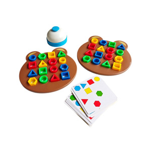Mini juego de emparejamiento de osos, rompecabezas de formas geométricas de plástico para niños de 3 a 6 años, juguete educativo, aprendizaje Montessori - Product Image 5