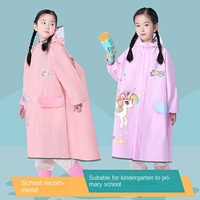 L'imperméable des enfants d'EVA avec l'espace de sac à dos, approprié aux garçons et aux filles, réutilisable