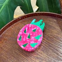 Gemengde schattige fruit acetaat 8cm grote haarclips dames meisjes luxe paarse aubergine grote haar klauw clips haaraccessoires