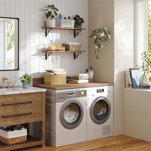 Étagères murales longues Grandes étagères flottantes pour la décoration intérieure Lot de <span class=keywords><strong>2</strong></span> étagères murales larges avec supports pour chambre à coucher - Product Image 4