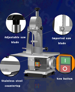Sierra de Huesos JG400, Máquina para Cortar Huesos de Pescado, Cubos de Hielo y Carne, Sierra de Cinta para Carne Congelada de Alta Calidad - Product Image 6