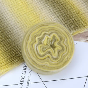 ผ้าไหมโมแฮร์สีรุ้งผสมไหมพรมเค้กแฟนซีผ้าขนสัตว์ถักมือหยาบความดื้อรั้นสูงสำหรับการทอผ้าย้อมรีไซเคิล - Product Image 5