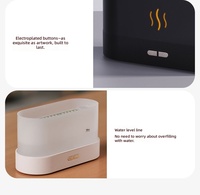 Diffuseur d'huiles essentielles coloré à effet flamme, humidificateur d'air aromathérapeutique 200 ml en plastique, alimenté par USB, pour la maison et le bureau, à poser sur table