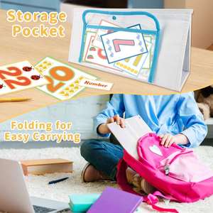 Tableau de poche éducatif pour l'apprentissage des mathématiques CVC, pour une utilisation en classe - Polyester 420D, 14,96 x 18,9 pouces, fournitures de bureau (tableau de poche uniquement) - Product Image 4