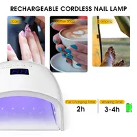 48W Rechargeable UV LED Base en Métal Outils de Manucure Lampe à Ongles Séchoir à Ongles Professionnel pour Gel Polish Home Salon