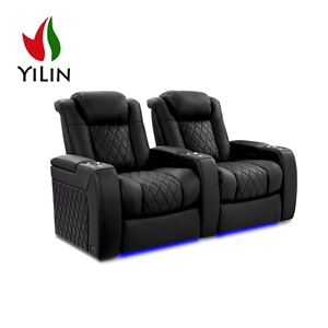 أريكة كرسي كهربائي حديثة للسينما VIP فاخرة فيلا السلطة مسند رأس قطني دعم كرسي مسرح أسود لغرفة المعيشة - Product Image 3