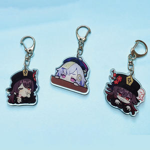 Porte-clés en acrylique personnalisé de dessin animé Anime Fabricant de porte-clés mignon populaire Pendentif holographique <span class=keywords><strong>Genshin</strong></span> <span class=keywords><strong>Impact</strong></span> Charms Wholesale - Product Image 3
