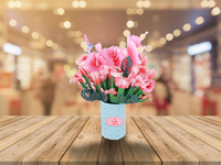 Autocollants fleurs magnifiques en 3d, étiquette cadeau fait à la main, pour la fête des mères, pop-up, pour fabrication de cartes, 50 pièces