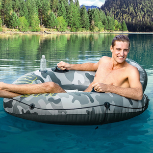 <span class=keywords><strong>Intex</strong></span>-colchoneta de tubo flotante para piscina, colchoneta inflable de camuflaje, río, correr, 1 solo agua, 56835 - Product Image 4