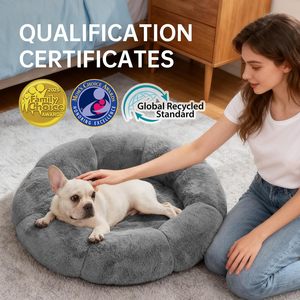 Cama Ortopédica para Perros y Gatos Calming Donut, Funda Extraíble, Base Antideslizante, Pelaje Corto y Suave, Duradera, Impermeable, para Animales Pequeños - Product Image 5